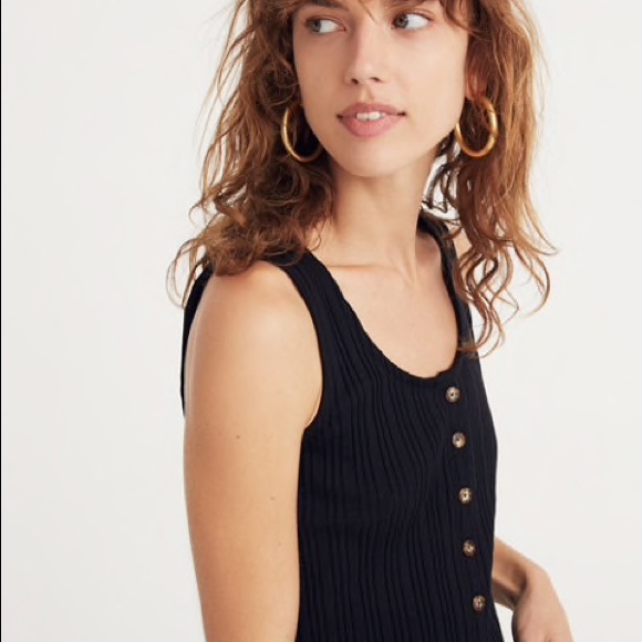 Madewell Tops - Madewell Ribbed Button-Front Tank Top